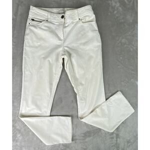 Chicos White Corduroy Pants Women’s Size 0 Inseam 30 Straight Leg